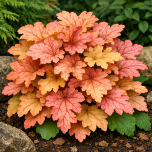Heuchera 'Peachy Dinosaur'